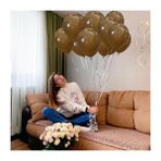 Balon Diyarı + Pastel Balon Mat Kahve + Balon Zinciri - Kahverengi - 100 Adet