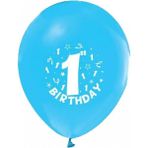 Balon EviHappy Birthday 1 Yaş Mavi Latex Balon 100'lü