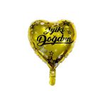 Balon Kalp Şekilli Iyiki Doğdun Yazılı Folyo Balon (ALTIN)
