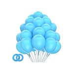 Balon Parlak Metalik Helyum Balon 10 Adet (MAVİ)