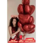 Baloncu Dede Kalpli Folyo Balon 5 Adet Helyum Uyumlu Balon Sevgili ve Özel Gün Balon