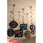 Baloncu Dede Kız mı Erkek mi Duvar Sarkıtı Tavan Süsü Cinsiyet Balonu Baby Shower Cinsiyet Belirleme Partisi Süs