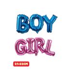 Baloncu Dede Kız ve Erkek Çocuk Folyo Balon Boy ve Girl Baby Shower Parti Cinsiyet Belirleme Malzemeleri Balon