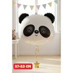 Baloncu Dede Panda Desenli Folyo Helyum Balon Sevgili ve Özel Gün Balon
