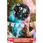 Baloncu Dede Pembe ve Mavi Konfeti Parçaları Cinsiyet Balonu Baby Shower Cinsiyet Belirleme Partisi Malzeme