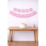 Baloncu Nene Pembe Karton Happy Bırthday Yazısı Doğum Günü Banner Doğum Günü Süsleri Doğum Günü Balonları