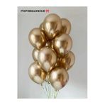 Balonevi 10 Adet Krom Gold Balon Aynalı Balon Doğum Günü Parti Kutlama Organizasyon Süsleme