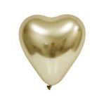Balonevi 12" Krom Kalp Gold 12 Inc Kalp Sekilli Gold Balon (50 Li Paket)