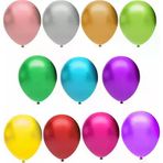 Balonevi Balon 12 Inc Karışık Baskısız Metalik Renk (100 Lü Paket)