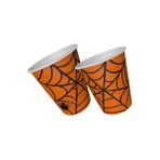 Balonevi Thw1298 Halloween Örümcek 220/240 cc 8 Adet Turuncu Kağıt Bardak