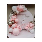 Baloniva Krom Gold* Makaron Pembe* Beyaz 100'lü Balon Seti
