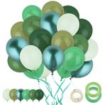 Balonlar Yeşil Balonlar Doğum Günü 60 Adet Doğum Günü Balonu Seti 30 cm Lateks Balon Doğum Günü Dekorasyonu Yeşil Düğün Bebek Partisi Nişan Parti Vaftiz Dekorasyonu için