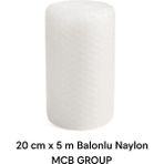 Balonlu Naylon 20CM x 5 Metre Dar Balonlu Ambalaj Naylon Ürün Paketleme Naylonu - Şeffaf