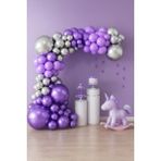 Balonsan Balon Seti 60 Adet ( Lila-Krom Mor-Krom Gümüş) - Mor - Lila - 30 cm