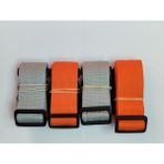 Balp 2 Adet Gri 2 Adet Turuncu Valiz Kemeri 4 cm Toplam 4 Adet - Renkli