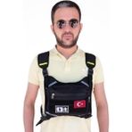 Balp Motorcu Göğüs Çantası Reflektörlü Su Geçirmez Kan Grubu 0rh+ - Siyah - Standart