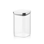 BALSA 1100 ml Kare Metal Kapaklı Cam Kavanoz KVN23