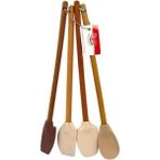 Balsa 4'lü Silikon Mutfak Spatula Kaşık Seti - Kahverengi - Yok