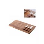 Balsa Aks1050 Kahverengi Akasya Ahşap Peynir Sunum Tabağı 38X19 Cm