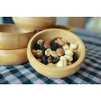 Balsa Bambu Yuvarlak Bambu Çerezlik 4'lü 9,5cm - Açık Kahverengi - 4LÜ