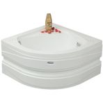 Baltimor Oturmalı Oval Mini Küvet 90x90, H43 (Gövde + Metal Ayak + Ön Panel)