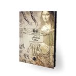 Bam Siyah Yaprak Leonardo Da Vinci 14.8x21 cm Lastikli Defter