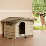 BAMA Çıkarılabilir Tabanlı KÖPEK KULUBESİ BEJ Orta Boy