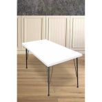 Bambeds Mobilya 60 X 120 Dekoratif Beyaz Mutfak-Balkon Masası