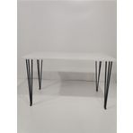 Bambeds Mobilya 60×120 Beyaz Metal Ayaklı Masa Mutfak Masası Çalışma Masası Bilgisayar Masası