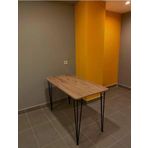 Bambeds Mobilya 60×120 Çam Metal Ayaklı Masa Mutfak Masası Çalışma Masası Bilgisayar Masası
