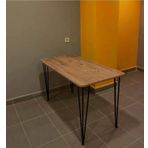 Bambeds Mobilya 70X110 Çam Metal Ayaklı Masa Mutfak Masası Çalışma Masası Bilgisayar Masası