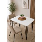 BAMBEDS MOBİLYA Masa 60x90 Metal Ayaklı Mutfak ve Yemek Masası