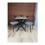 Bambeds Mobilya Masa Takımı, Yemek Masası, Mutfak Masası, Balkon Masası - 60X120 Çam 4 Güneş Sandalye