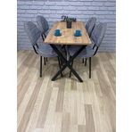 Bambeds Mobilya Masa Takımı, Yemek Masası, Mutfak Masası, Balkon Masası - 60X120 Çam