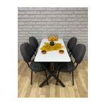 Bambeds Mobilya Masa Takımı, Yemek Masası, Mutfak Masası, Balkon Masası - 70X110 Beyaz