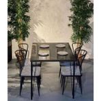 Bambeds Mobilya Mermer Güneş Masa Sandalye Takımı Modern Döküm Malzeme 74 cm Yükseklik - Mermer - Siyah
