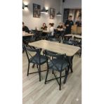 Bambeds Mobilya X Masa Sandalye Takımı 4 Kişilik 70 X 110 Cm Yemek Masası Balkan Masası