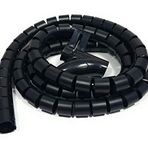 Bambelaa! Kablo hortumu 1,5 m 3,0 m kablo kanalı, kısaltılabilir, plastik, esnek kablo organizasyonu, 20 mm 30 mm çap (siyah, 3,0 m x 20 mm)