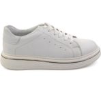 Bambi Beyaz Hakiki Deri Erkek Sneaker E01089006541