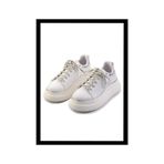 Bambi Beyaz Lame Kadın Sneaker K01776431009