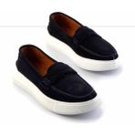 Bambi E01442000102 Lacivert Süet Hakiki Deri Erkek Casual Ayakkabı