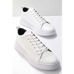 Bambi E01759021603 Beyaz Leather Erkek Sneaker