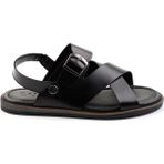 Bambi E05433071014 Siyah Leather Erkek Sandalet