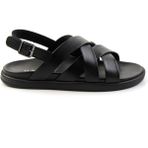 Bambi E05863955543 Siyah Leather Erkek Sandalet