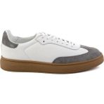 Bambi Gri Hakiki Deri Erkek Sneaker E01442421502