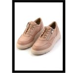 Bambi K01034000103 Bej Deri Kadın Casual Ayakkabı