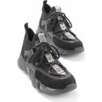 Bambi K01212010902 Siyah Süet Kadın Sneaker