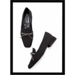 Bambi K01213034338 Mat Siyah Saten Kadın Babet