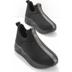Bambi K01234061617 Siyah Streç Kadın Sneaker