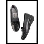 Bambi K01531123503 Siyah Siyah Kroko Leather Kadın Dolgu Topuklu Ayakkabı